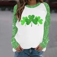 thumbnail image 1 of Qiopertar Mode Femmes Imprimé Col Rond Pull Tops Manches Longues Blouse Confortable Chandail en Molleton Offres de la Semaine Liquidation Moins de 5$ jusqu'à 90 % de Réduction, 1 of 4
