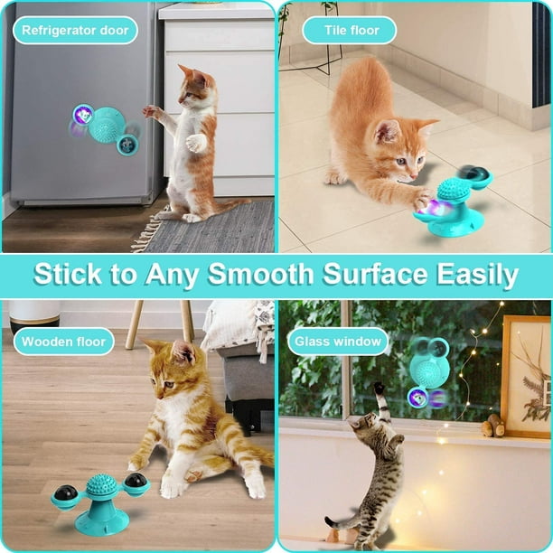 Cat Toy IQ Improving Heavy Duty Interactive Strong Suction Base Cat Teaser  Toys for Training Tool Indoor Cats 