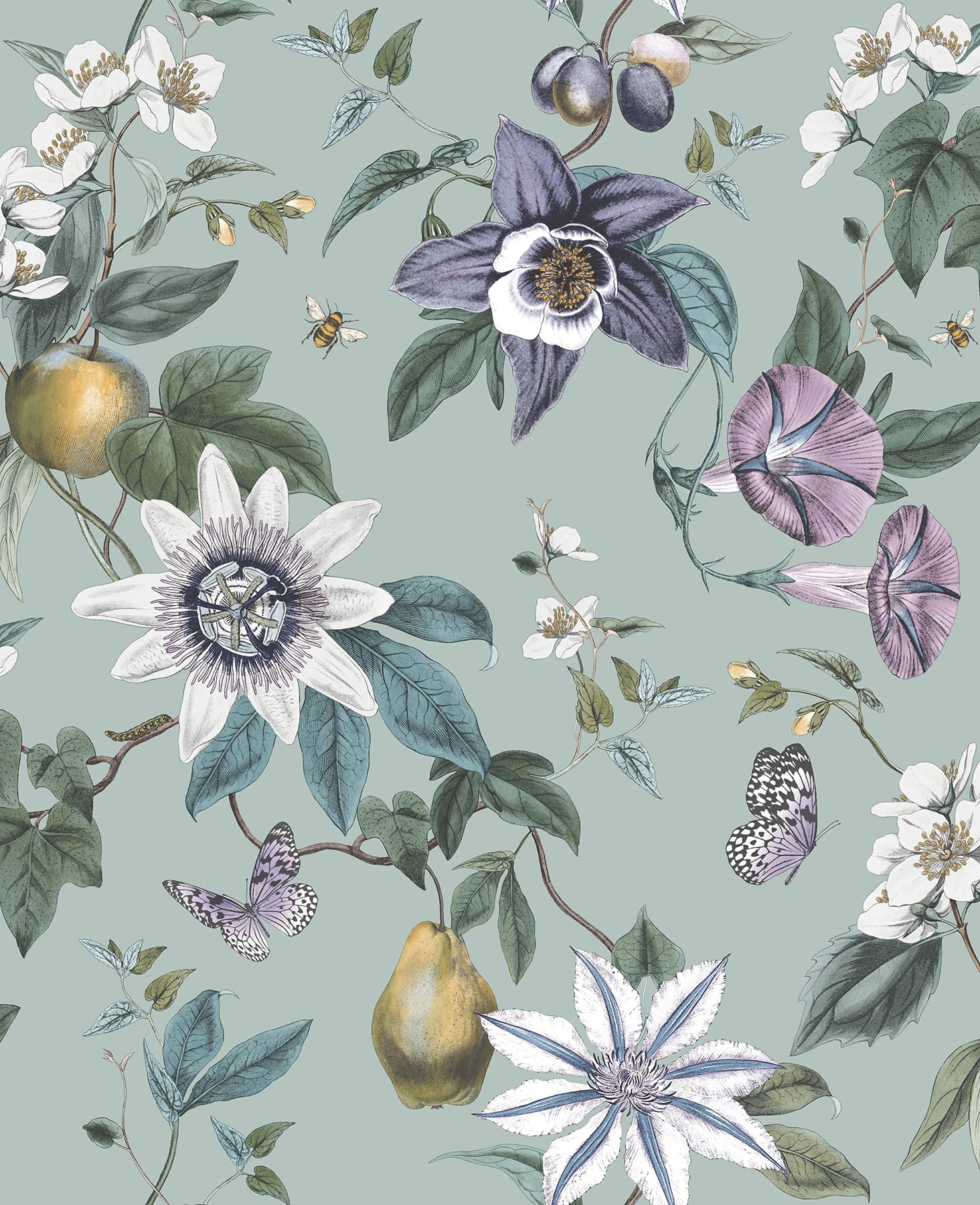 Fine Décor Sierra Sage Floral Wallpaper - Walmart.com