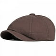 thumbnail image 4 of SikaFu Beret Men Women Solid Plain Cotton Beret Cap Hat Adjustable Octagonal Newsboy Cap Unisex Vintage Artist Painter Beret Hat, 4 of 6