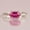 Rose Plated, variant on Asscher Cut Garnet Engagement Ring, Garnet Half Eternity Band Ring, Red Gemstone Anniversary Ring, Stackable Ring, Matching Band Ring, Classy Eternity Ring, January Birthstone Ring