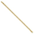 thumbnail image 3 of Auriga Fine Jewelry 10K Yellow Gold 5mm Hand-polished Fancy Link Anklet 9" for Women, 3 of 6