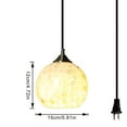 thumbnail image 5 of Kiven Plug in Pendant Light, Modern Hanging Light with Remote Control and Glass Lampshade, Dimmable Ceiling Pendant Light, E26 Base, 5 of 7
