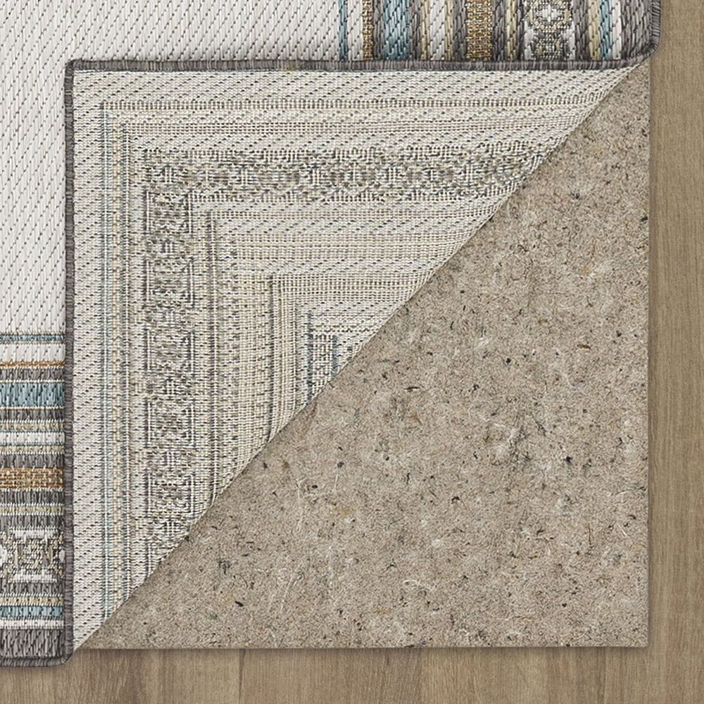 Mohawk Home Islamorada Stripe Outdoor Area Rug, Light Grey, 2' 6" x 6'
