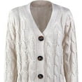thumbnail image 5 of Women's Cardigan Fall Cardigan Lightweight Long Sleeve Knit Sweater Button Loose Jacket with Pockets, 5 of 7