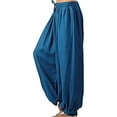 thumbnail image 4 of Qarigey Pantalón de pierna ancha para mujer Pantalones deportivos Gimnasio Jogging Yoga Señoras Niñas Ropa de playa Pantalones sueltos de Type2 NO2, 4 of 6