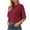 Wine, variant on Hurxie Women Half Sleeve Cropped T-Shirts Drop Shoulder Round Neck Crop Tops Casual Summer Solid Color Basic Tees Wine,XL
