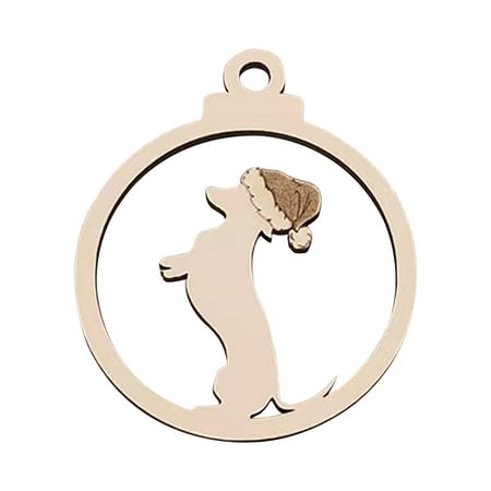 

Dog Pendant Personality Decoration Christmas Pendant Wooden Decorations