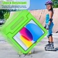 thumbnail image 6 of AVAWO Kids Case for New iPad (A16) 11th Generation 11 Inch 2025 & iPad 10th Generation 10.9" 2022 with Built-in Screen Protector Durable Shockproof Lightweight Handle Cover, Green, 6 of 10