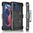 thumbnail image 3 of Tekcoo Cases for Motorola Moto G Power 5G 2024, [Buit-in Screen Protector] Combo Holster Belt Clip [Heavy Duty] [Kickstand] Full-Body Rugged Holster Case -Black, 3 of 9