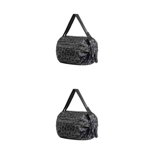ZheElen Sac de Rangement Pliable Polyvalent pour Tous les Essentiels de Voyage Sac à Main Convivial Motif Panthère Noir 2ensemble