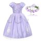 thumbnail image 1 of Vestido de fiesta de cumpleaños de princesa púrpura para niños, manga abullonada, vestido de baile Floral de tul para niñas pequeñas, Cosplay personalizado, 2-10T, nuevo Fivean unisex, 1 of 2