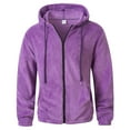 thumbnail image 5 of USNSM Hoodies for Men Full Zip Up Fleece Warm Thick Long Sleeved Jackets Sweatshirt Heavyweight Sherpa Lined Coat Purple M, 5 of 9