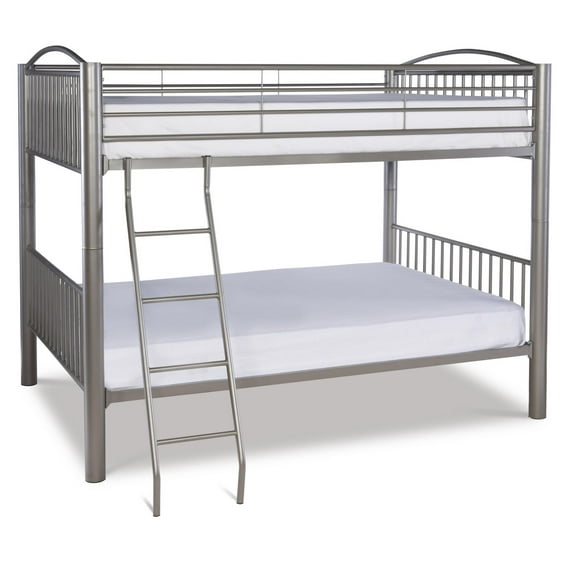 Conrad Full over Full Metal Bunkbed, Pewter