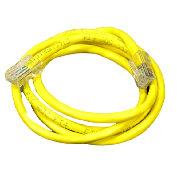 Leviton Yellow Cat 5 3 ft Ethernet LAN Patch Cord Network Cable Cat5 52455-3Y