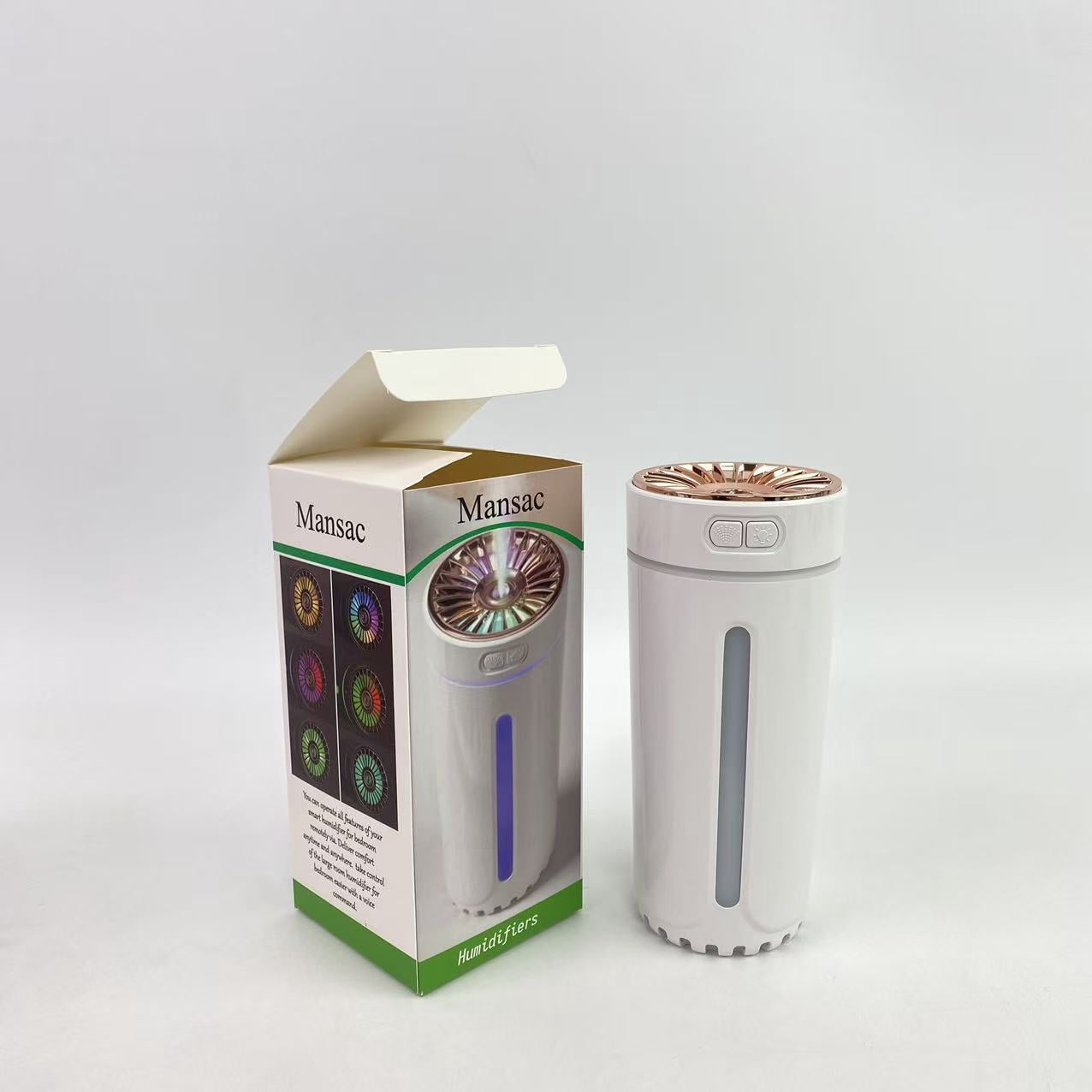 Mansac Humidifiers,Smart Humidifiers for Large Room Bedroom, 3 Speed Humidistat, Timer, White