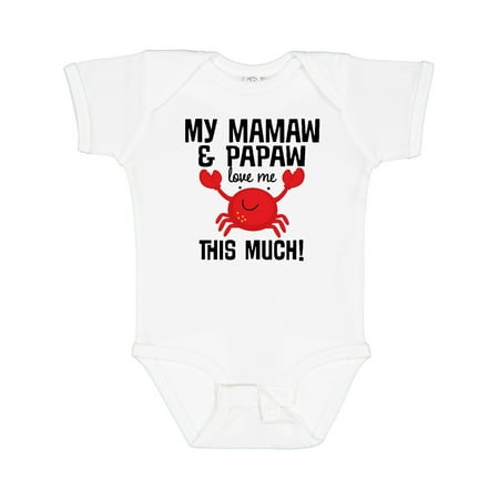 

Inktastic Mamaw Papaw Love Me Gift Baby Boy or Baby Girl Bodysuit