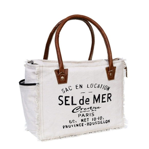 Bolso Hobo CREATIVE LEATHER ART Sel De Mer, lona para mujer