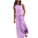 thumbnail image 1 of Elegante vestido de apertura de tenedor sólido de cuello redondo sin mangas casual de verano sexy para mujer OAVQHLG3B Store  lin121212, 1 of 5