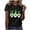 Black, variant on Fesfesfes Women's T Shirts Women Casual St. Patrick's Day Printed Short Sleeve Round Neck Pullover Blouse T-shirt Tops T Womens 12(XXL)