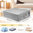thumbnail image 4 of NUAHRHY Bed Sheet Set Organizer Linen Foldable Storage Box Under Bed Storage Bins Storage Container with Handles for Blanket Bedding Set Clothes, 4 of 7