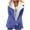 Blue, variant on Women's Trench Coats Casual Winter Warm Composite Plush Button Lapels Jacket Outwear Long Sleeve Hoodless Coat