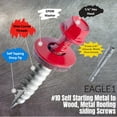 thumbnail image 4 of EAGLE 1 (250 Count) Metal Roofing Screws Painted Hex Washer Head Sheet Metal Roof Screw. Self Starting/self Tapping Metal to Wood, Sheet Metal Roofing siding Screws (2.5", Bright Red), 4 of 6