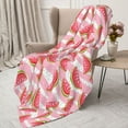 thumbnail image 3 of Gaeub Sweet Watermelon Print Flannel Throw Blanket, Home Fleece Throw Blanket for Couch or Bed,Decorative Blankets,Lightweight Fuzzy Flannel Blanket-40"x30", 3 of 6