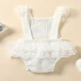 thumbnail image 2 of Combinaison Bébé Fille Dentelle Robe Romper Bodysuit Crochet Floral Sans Dos, 2 of 6