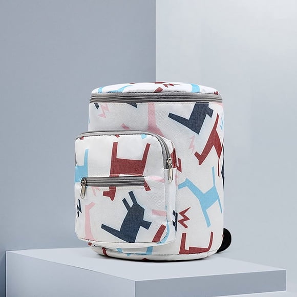 Xihbxyly Bolsa Cilíndrica para Cochecito, Gran Capacidad, Ligera, para Colgar, Multiusos, Ideal para Cochecitos y Carritos Paraguas, Correa Ajustable para El Hombro, 19 X 19 X 23 Cm.
