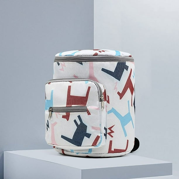Xihbxyly Bolsa Cilíndrica para Cochecito, Gran Capacidad, Ligera, para Colgar, Multiusos, Ideal para Cochecitos y Carritos Paraguas, Correa Ajustable para El Hombro, 19 X 19 X 23 Cm.