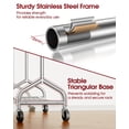 thumbnail image 5 of Sakugi Heavy Duty Clothes Rack - Extendable Stainless Steel Clothing Rack for Hanging Clothes with Mesh Shelf, 49.5–74.5" x 61.5" x 16.5", Silver, 5 of 9