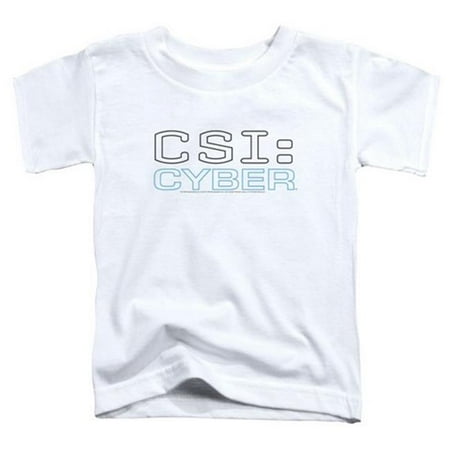 

Trevco Csi- Cyber-Cyber Logo - Short Sleeve Toddler Tee - White- Small 2T