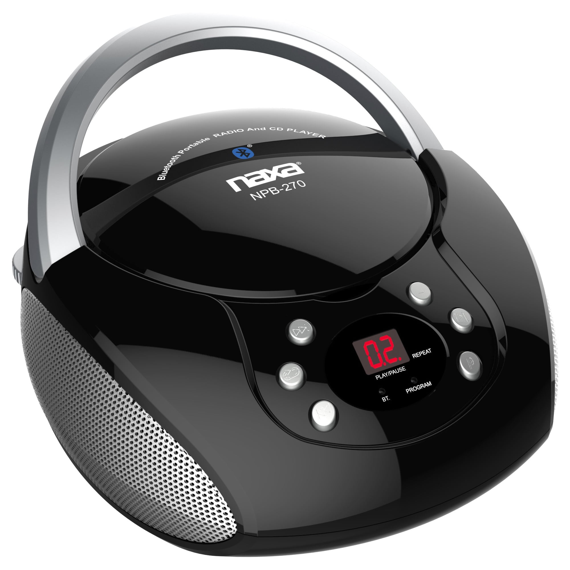 Naxa NPB251 Portable CD Player With AM/FM Radio Black