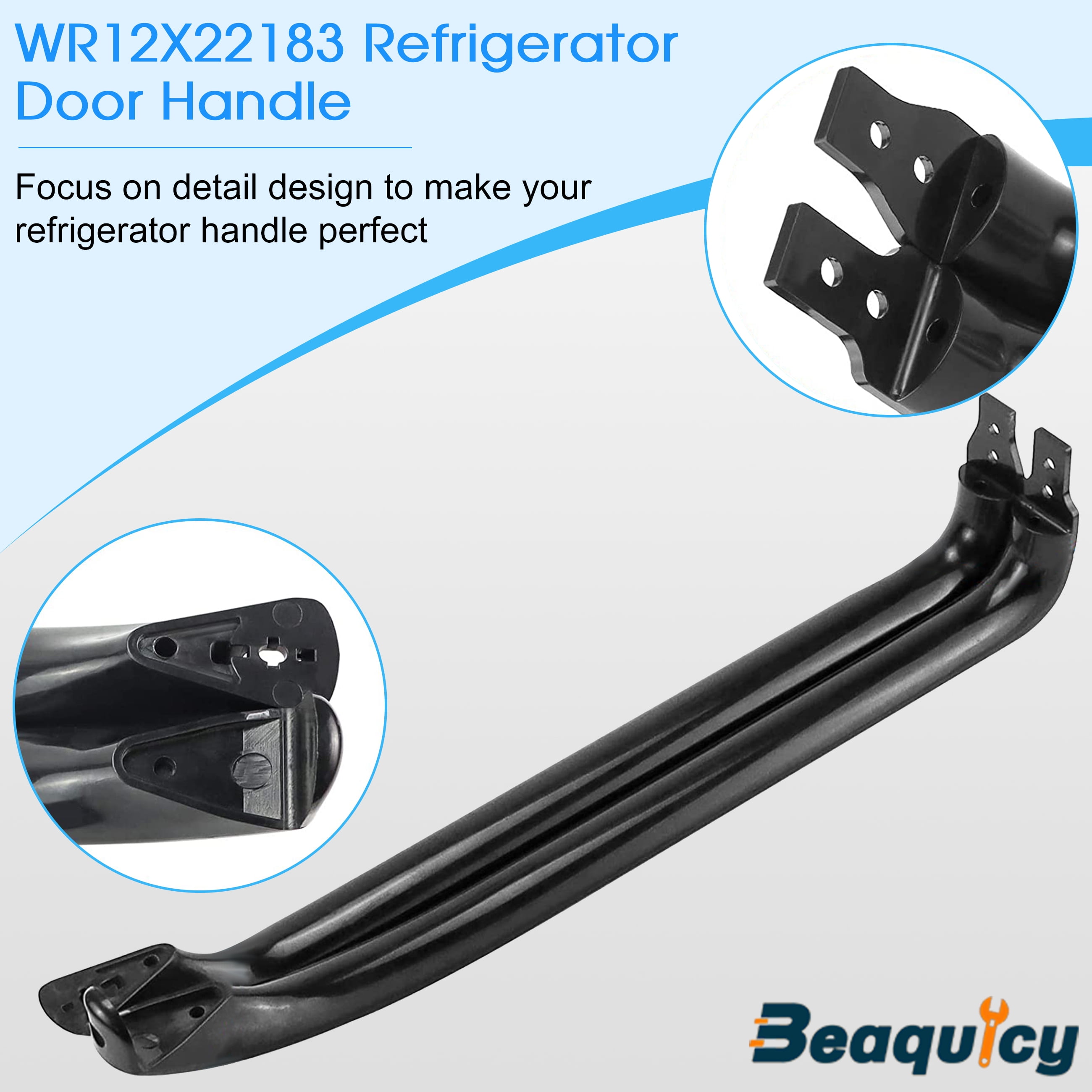 Beaquicy Refrigerator Door Handle for GE WR12X11008 Replacement