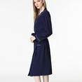 thumbnail image 4 of Nightgown Robe Soft Absorbent Lightweight Long Kimono Waffle Hotel/Spa Cotton Bathrobe, 4 of 9