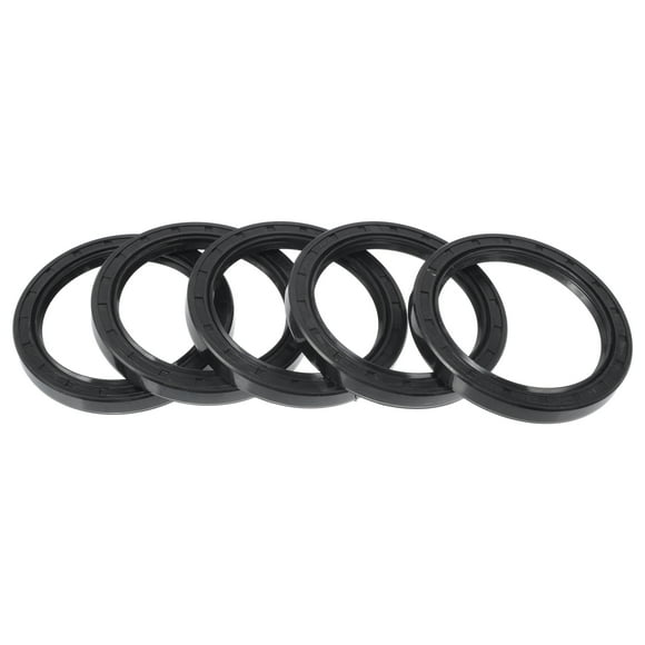 Sello de aceite universal Unique Bargains TC de doble labio con resorte de acero, sello de eje rotativo 70x90x10 mm, caucho NBR negro de alta presión, 5 Pcs