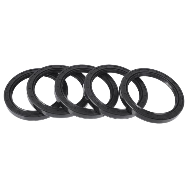 Sello de aceite universal Unique Bargains TC de doble labio con resorte de acero, sello de eje rotativo 70x90x10 mm, caucho NBR negro de alta presión, 5 Pcs