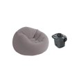 thumbnail image 1 of Intex 120V AC Electric Air Pump & Inflatable Corduroy Beanless Bag Lounge Chair, 1 of 11