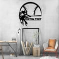 thumbnail image 5 of Handmadetneonsign Custom Baseball Player Metal Wall Art LED Light - Personalized Softball Players, 5 of 5
