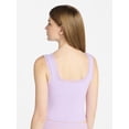 thumbnail image 2 of No Boundaries Fit Stretch Lace Trim Tank Top, Women's XS-XXXL, 2 of 4
