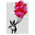 thumbnail image 2 of Fab Funky 20x24 Gold Ornate Wood Framed with Double Matting Museum Art Print Titled - Boston Terrier And Balloons, 2 of 4