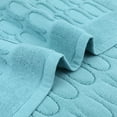 thumbnail image 4 of REGALWOVEN Lightweight Washable Textured Cotton Bath Mat Hotel Reversible Water Absorbent Rug Thick Foldable Shower Foot Carpet Light Blue 20" x 32", 4 of 5