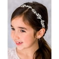 thumbnail image 1 of Liangnv Tocado De Niña De Las Flores para Boda Diadema Accesorios para El Cabello De Princesa Plateada Niñas Pequeñas Bandas para El Cabello De Cristal para Primera Comunión, 1 of 5