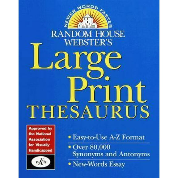 Pre-Owned Random House Webster's Large Print Thesaurus (Hardcover) 0375402209 9780375402203