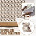 thumbnail image 3 of ABODELINE Boho Hexagon Peel and Stick Backsplash Tile Decals Adhesive Waterproof Stick on Backsplash for Kitchen Bathroom 12''x12'' Temporary Wall Tile Stickers for Renters Laundry Fireplace, 3 of 6