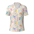 thumbnail image 2 of Daiia Flower Color Rabbit Pattern Men’s Polo Shirts,Solid Deck Shirt,Classic Fit, Breathable Cotton Polo for Casual and Sport Wear-4X-Large, 2 of 9