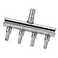 thumbnail image 1 of Stainless Steel Aquarium Fish  Air  8mm Turn to 4mm Splitter Control Valve 4 WayFish  Aerator, 1 of 8