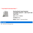 thumbnail image 2 of Running Board Lamp Connector - Compatible with 2011 - 2021 Ford F-350 Super Duty 2012 2013 2014 2015 2016 2017 2018 2019 2020, 2 of 2