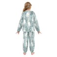 thumbnail image 3 of Fluffy Pajamas Set Fuzzy Winter Warm Pj Sets Pullover Tops and Long Pants White Rabbits Pattern X-Large, 3 of 8